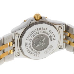 Ladies Breitling Mother of Pearl Diamond Dial Steel and 18 Karat Pilot Bracelet