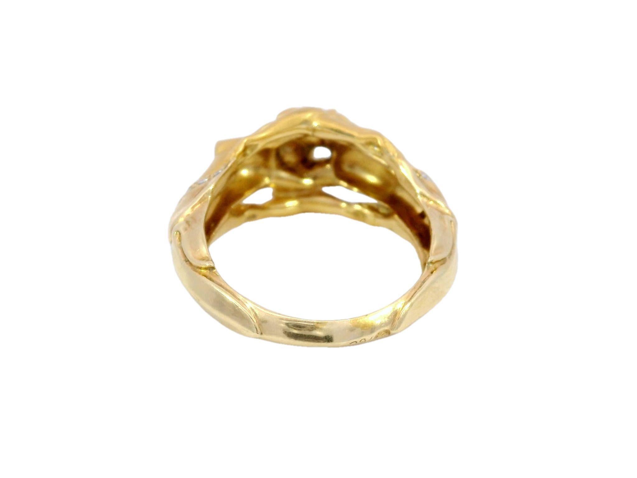Art Nouveau Lady's Carrera y Carrera Eden Diamond Ring in 18K Yellow Gold