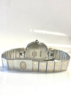 Lady's Cartier Santos Ronde, Quartz, Two Tone with Grey Dial