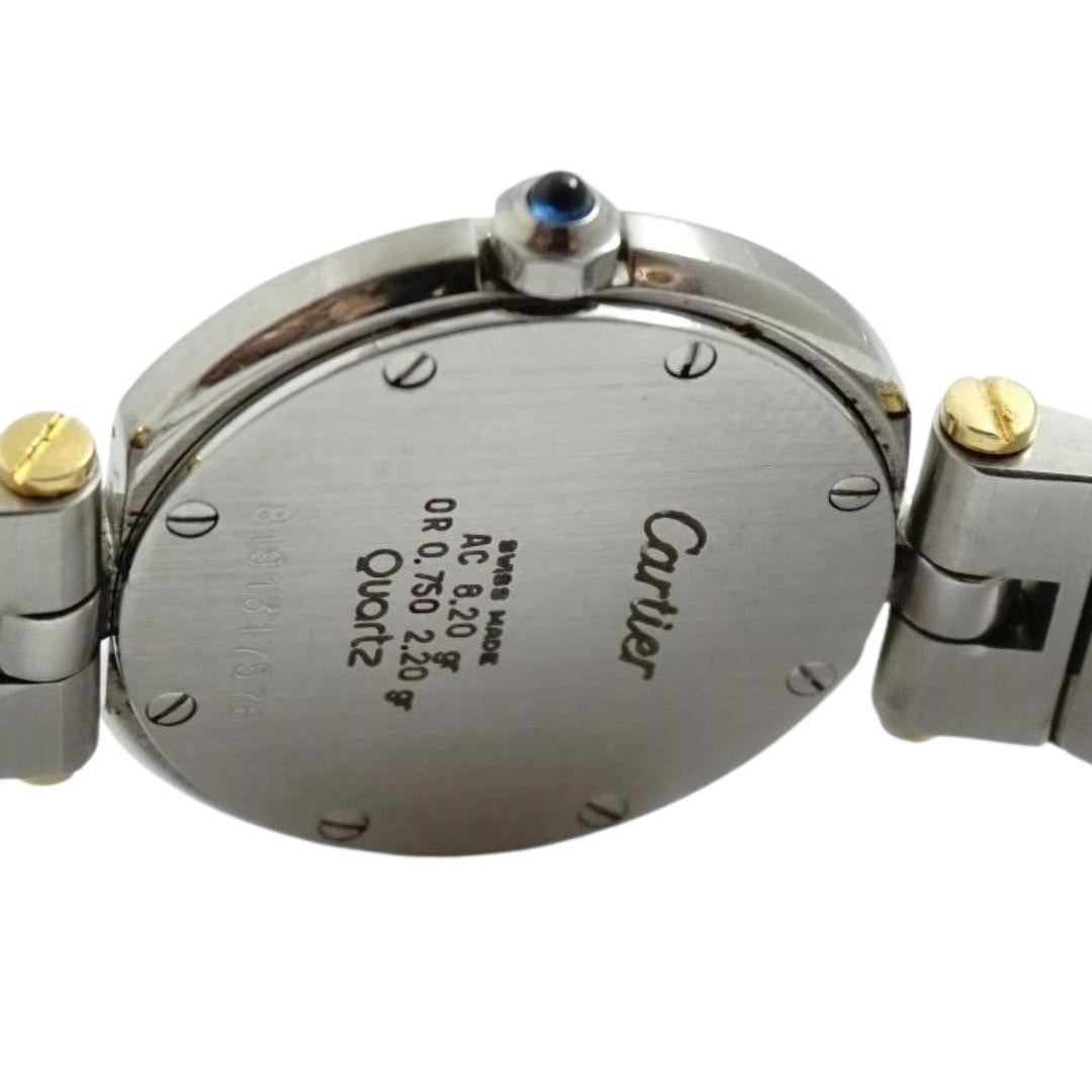 Taille ronde Cartier Santos Ronde pour femme, quartz, bicolore avec cadran gris en vente