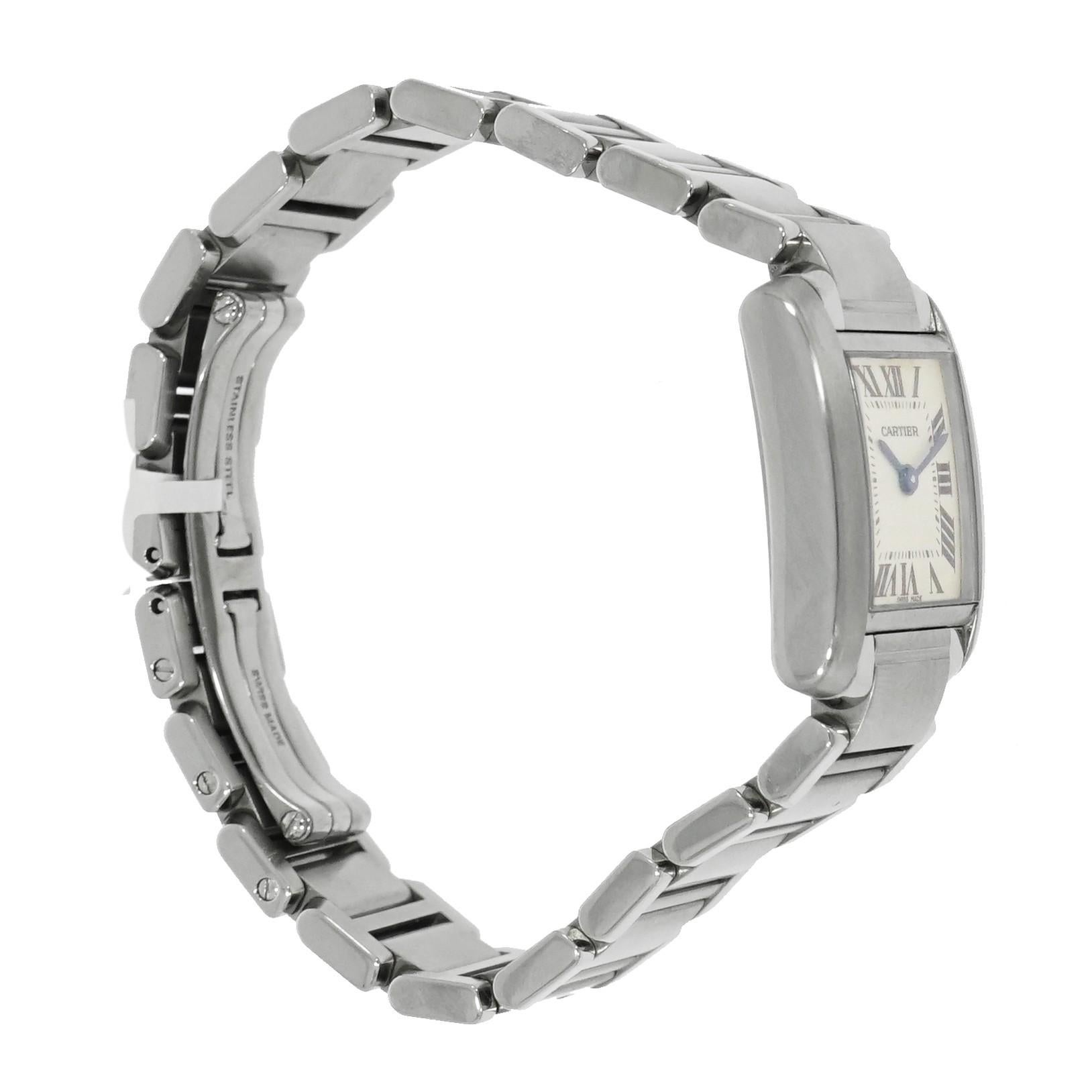 Women's Ladies Cartier Tank Francaise PM Stainless Steel