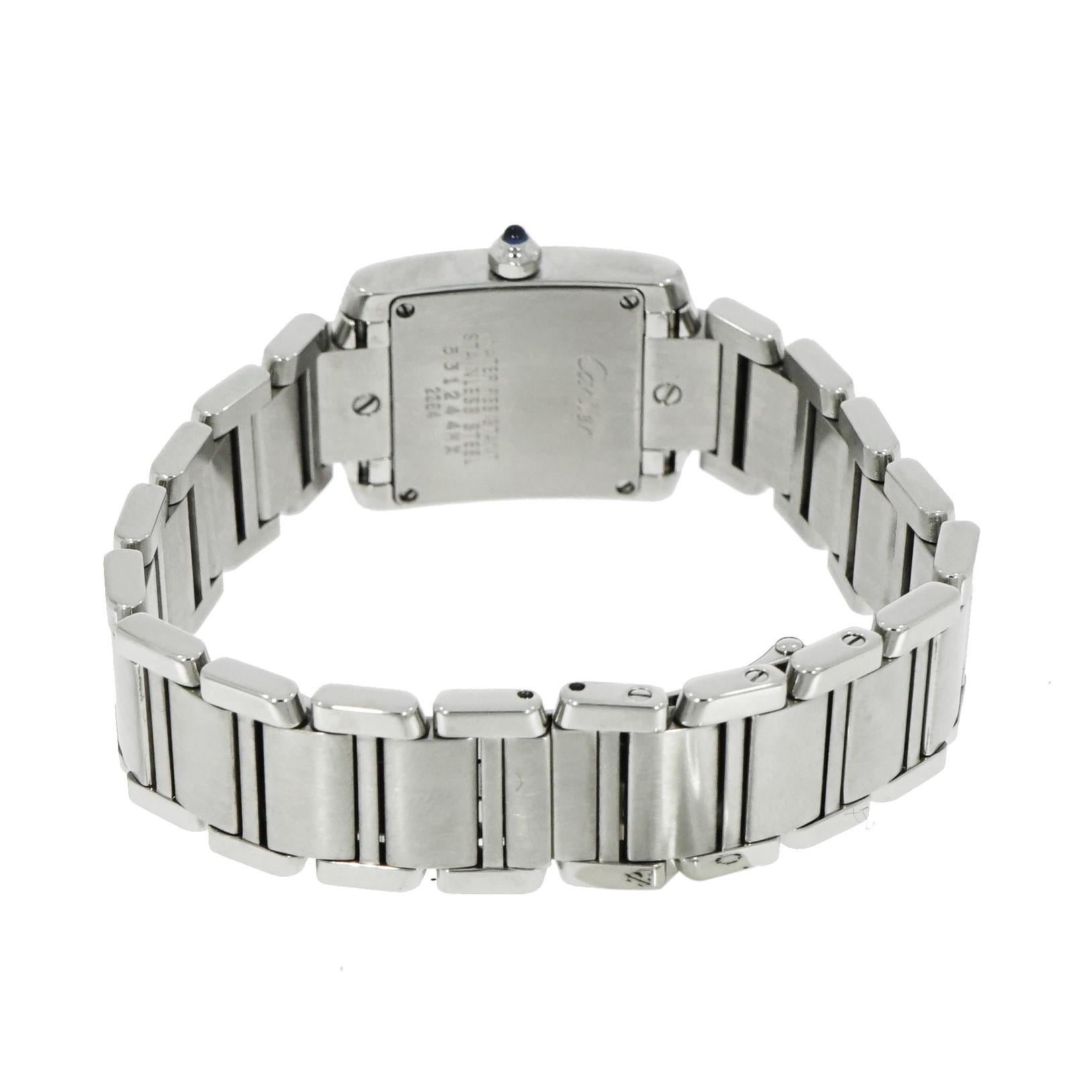 Ladies Cartier Tank Francaise PM Stainless Steel 1