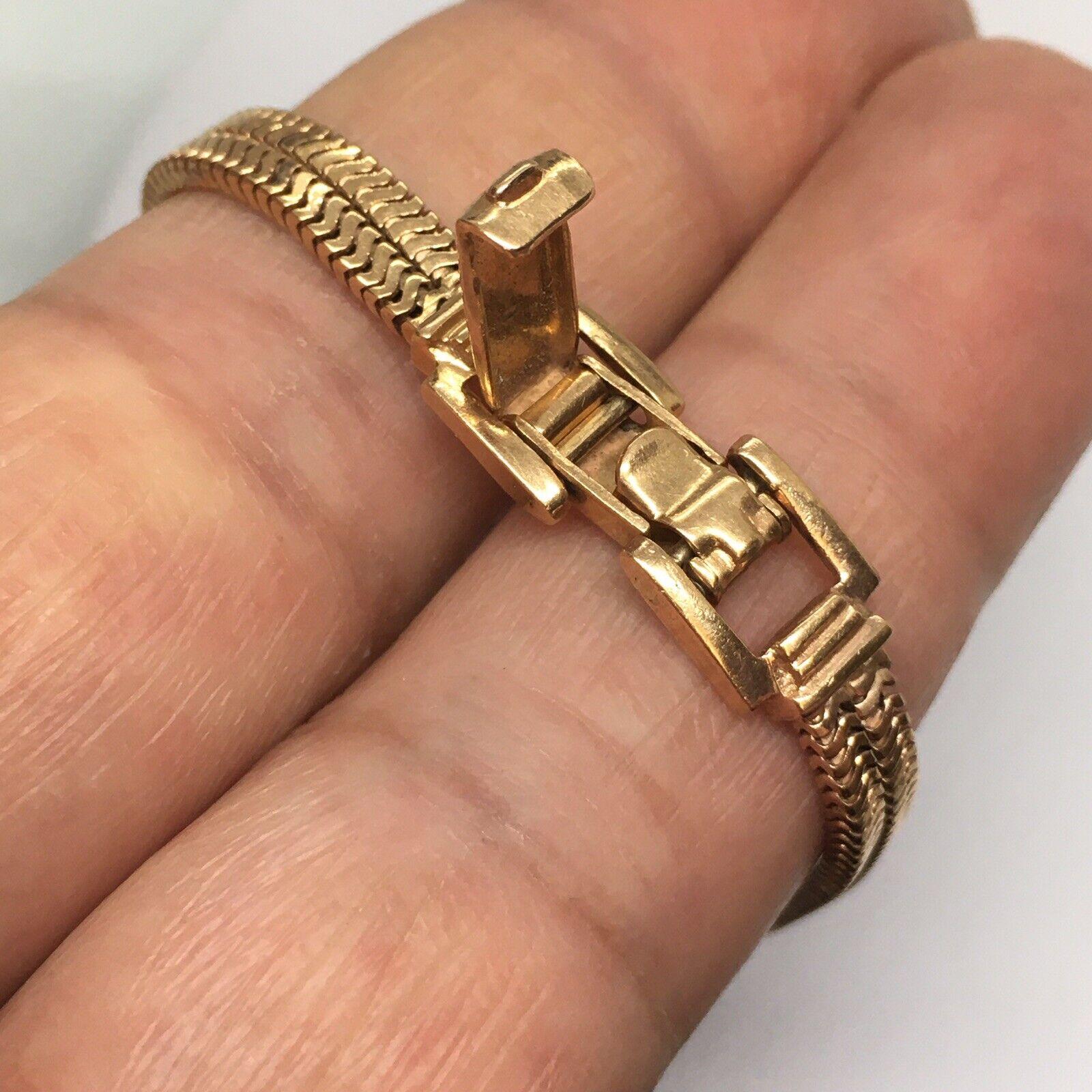 Damen- Charles Areni 14K Roségold Mechanische Uhr Rubin-Diamant-Retro 1940er Jahre im Zustand „Gut“ im Angebot in Los Angeles, CA