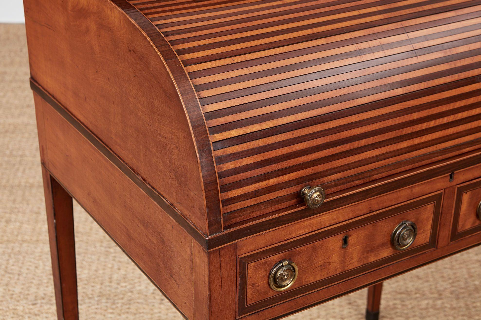 Early 19th Century Sheraton Tambour Desk For Sale