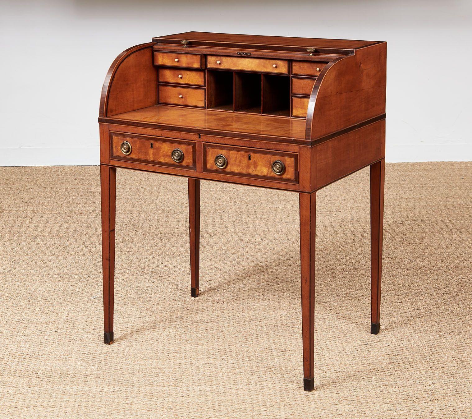 Sheraton Tambour Desk For Sale 1