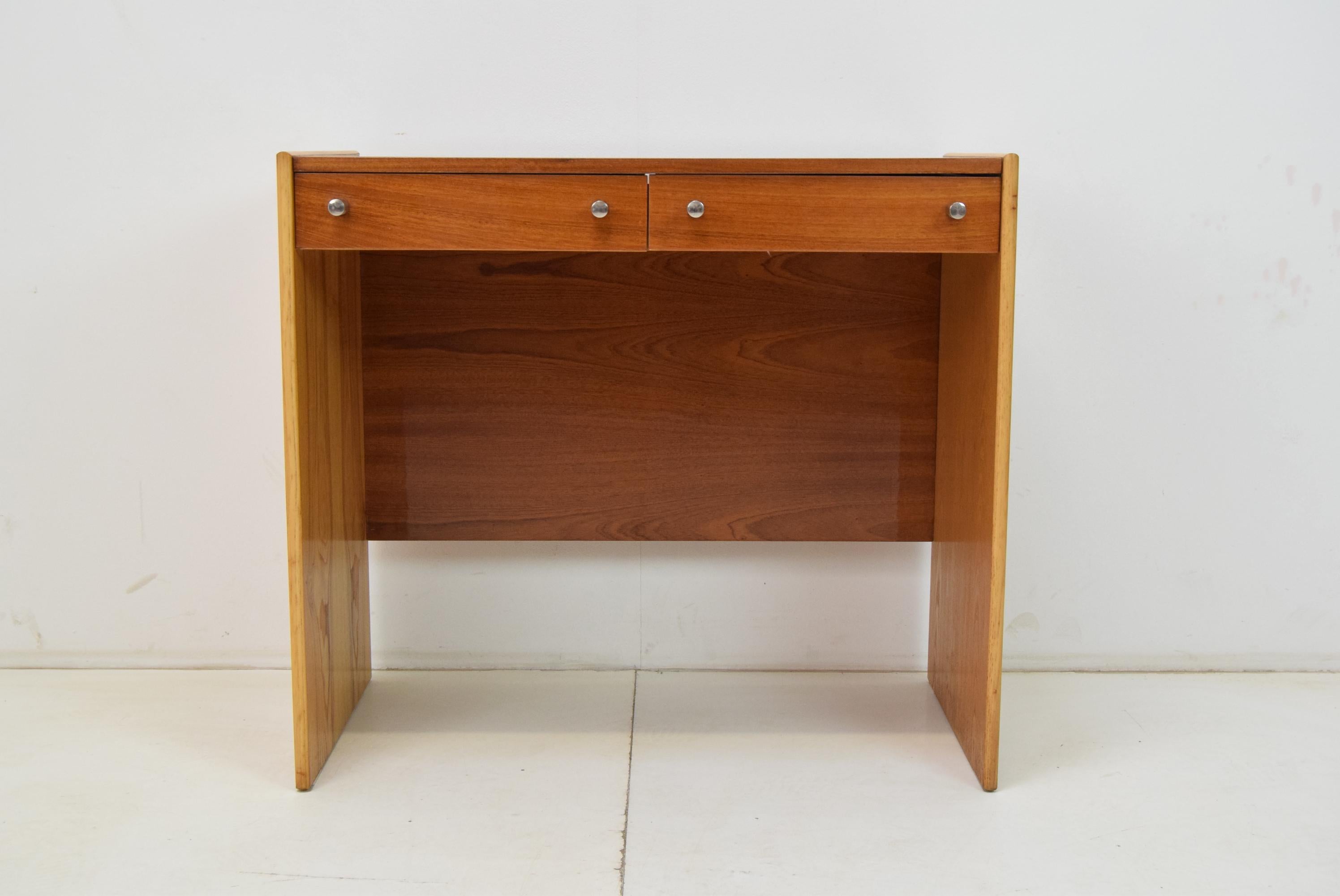 Czech Lady's Desk or Vanity or Side Table in Mahogany / Up Zavody, 1970s For Sale