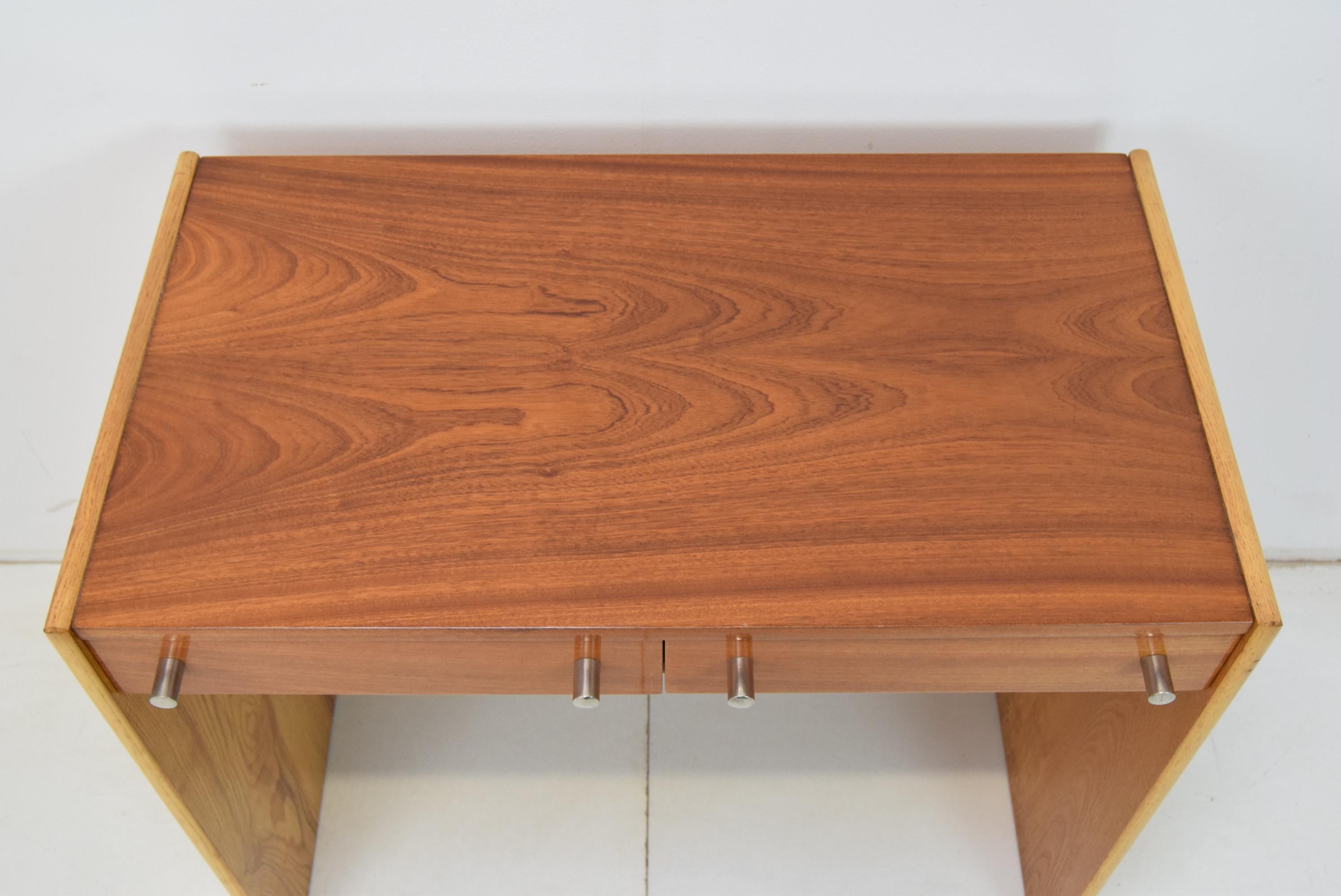 Metal Lady's Desk or Vanity or Side Table in Mahogany / Up Zavody, 1970s For Sale