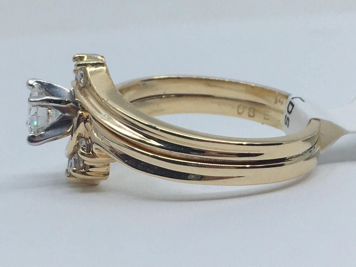 Women's or Men's Lady's Diamond Fashion Ring .41 Carat T.W. 14K Yellow Gold 4.6g For Sale
