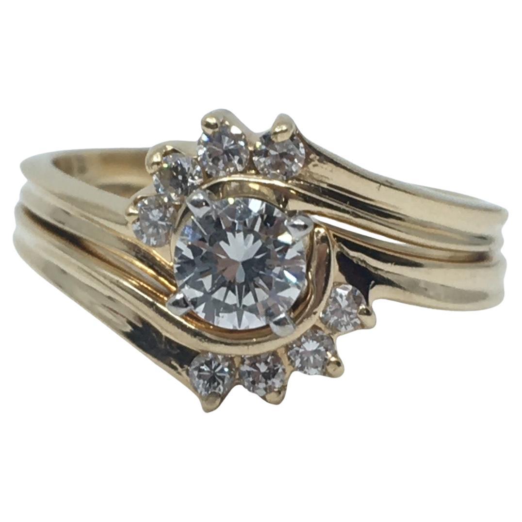 Lady's Diamond Fashion Ring .41 Carat T.W. 14K Yellow Gold 4.6g