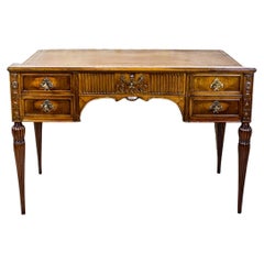 Lady's Mahogany Desk from the Late 19th Century in Brass Details