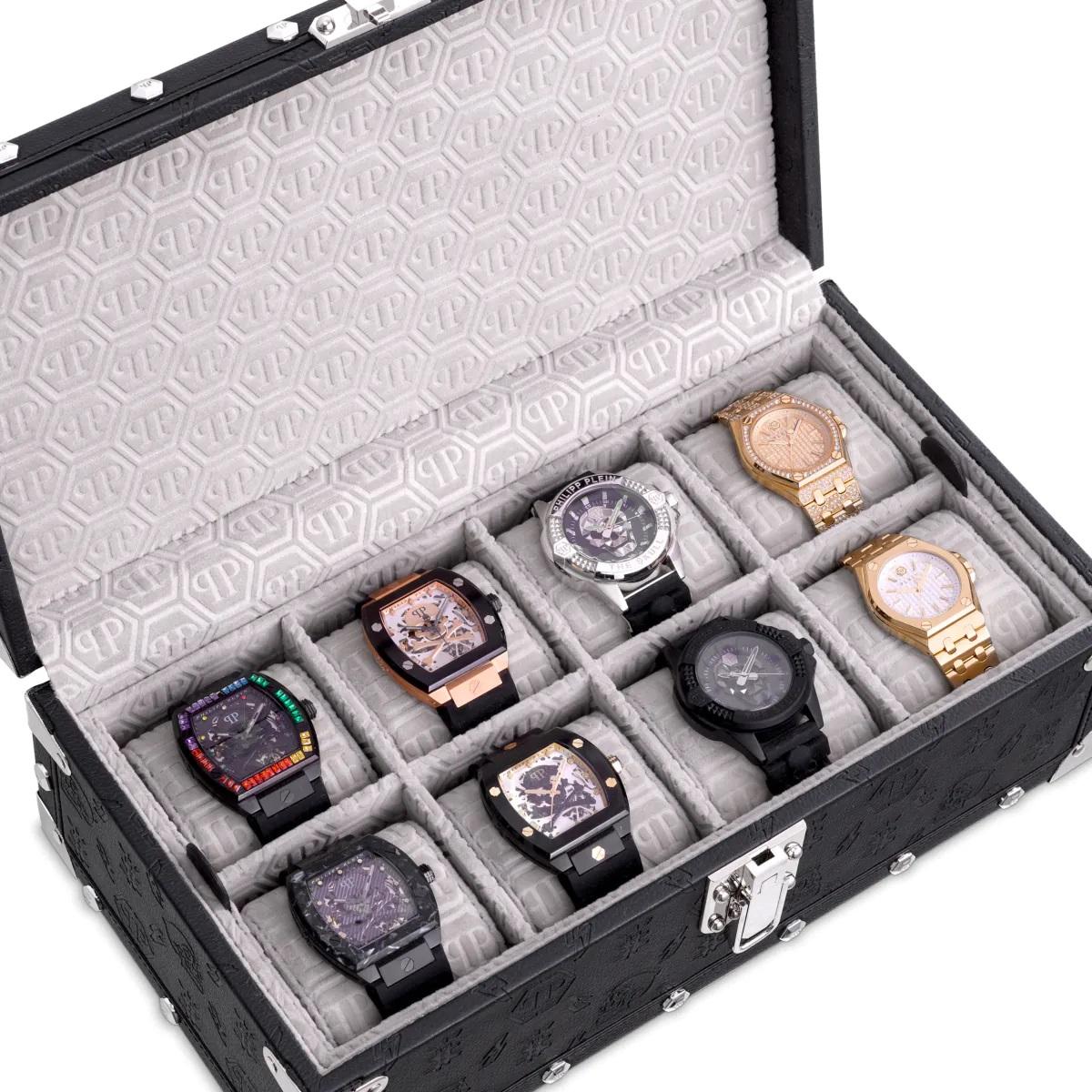 French Lady's or Gentleman's Designer Eight Watch Trinket Casket Box by Phillip Plein  For Sale