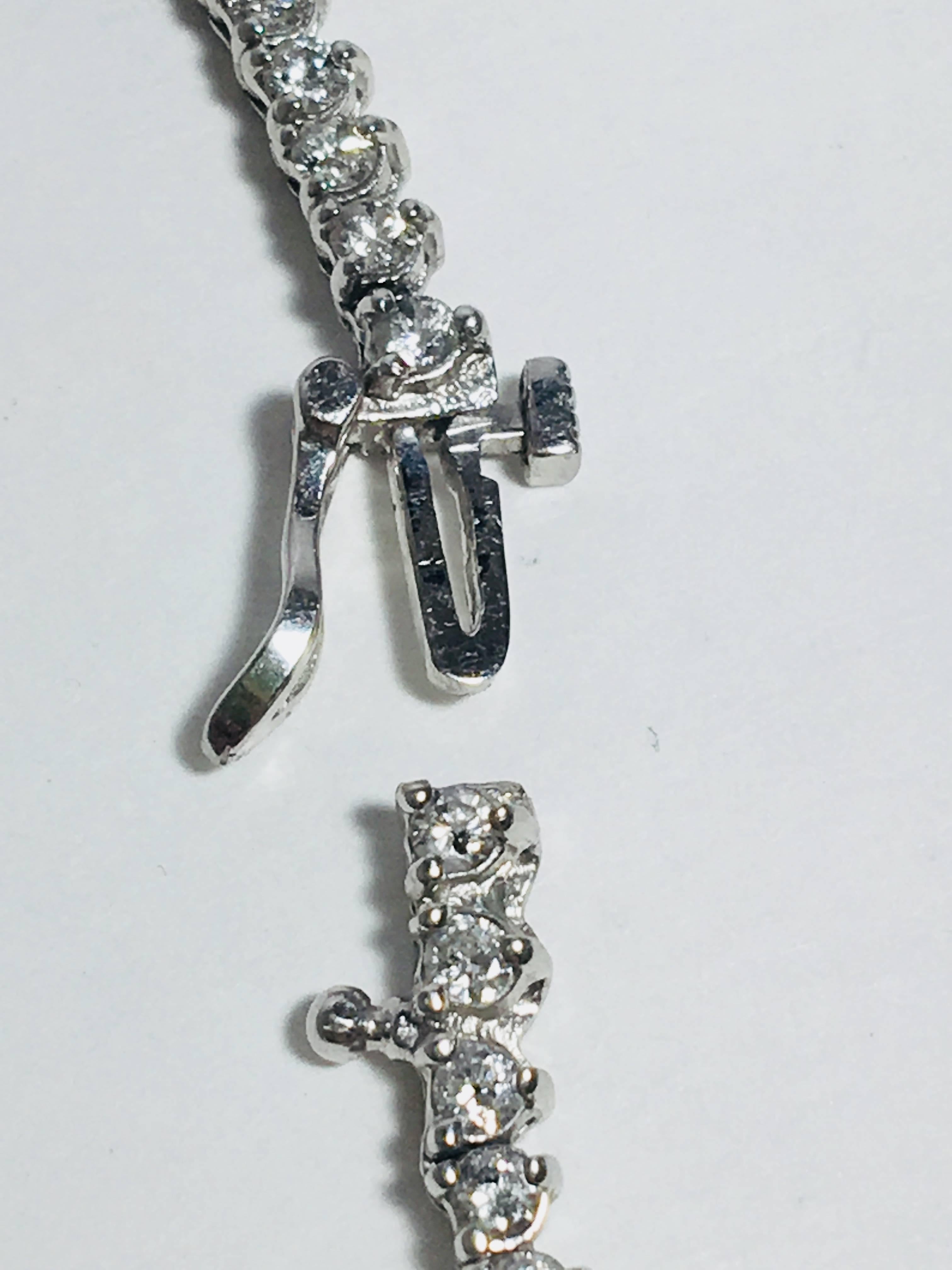 Round Cut Lady's Riviera Diamond Necklace