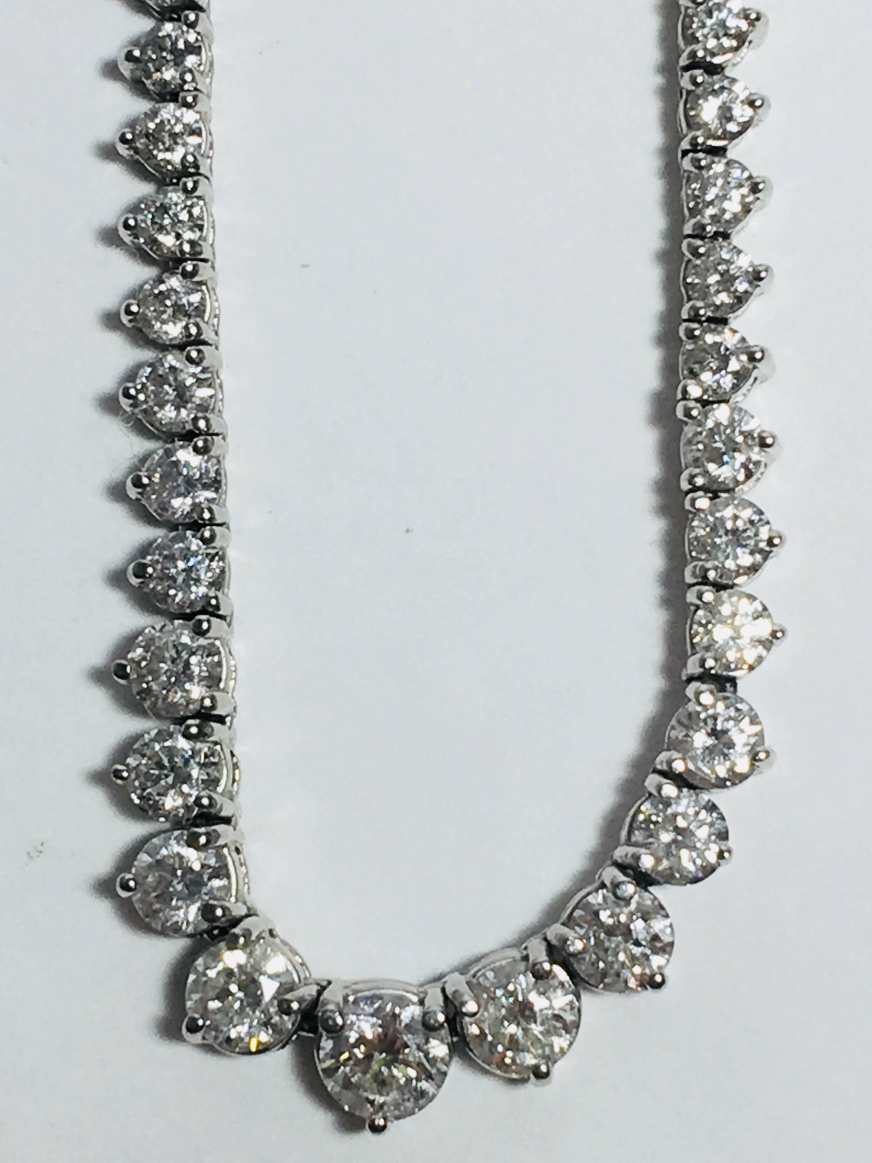 Lady's Riviera Diamond Necklace In Excellent Condition In Bridgehampton, NY