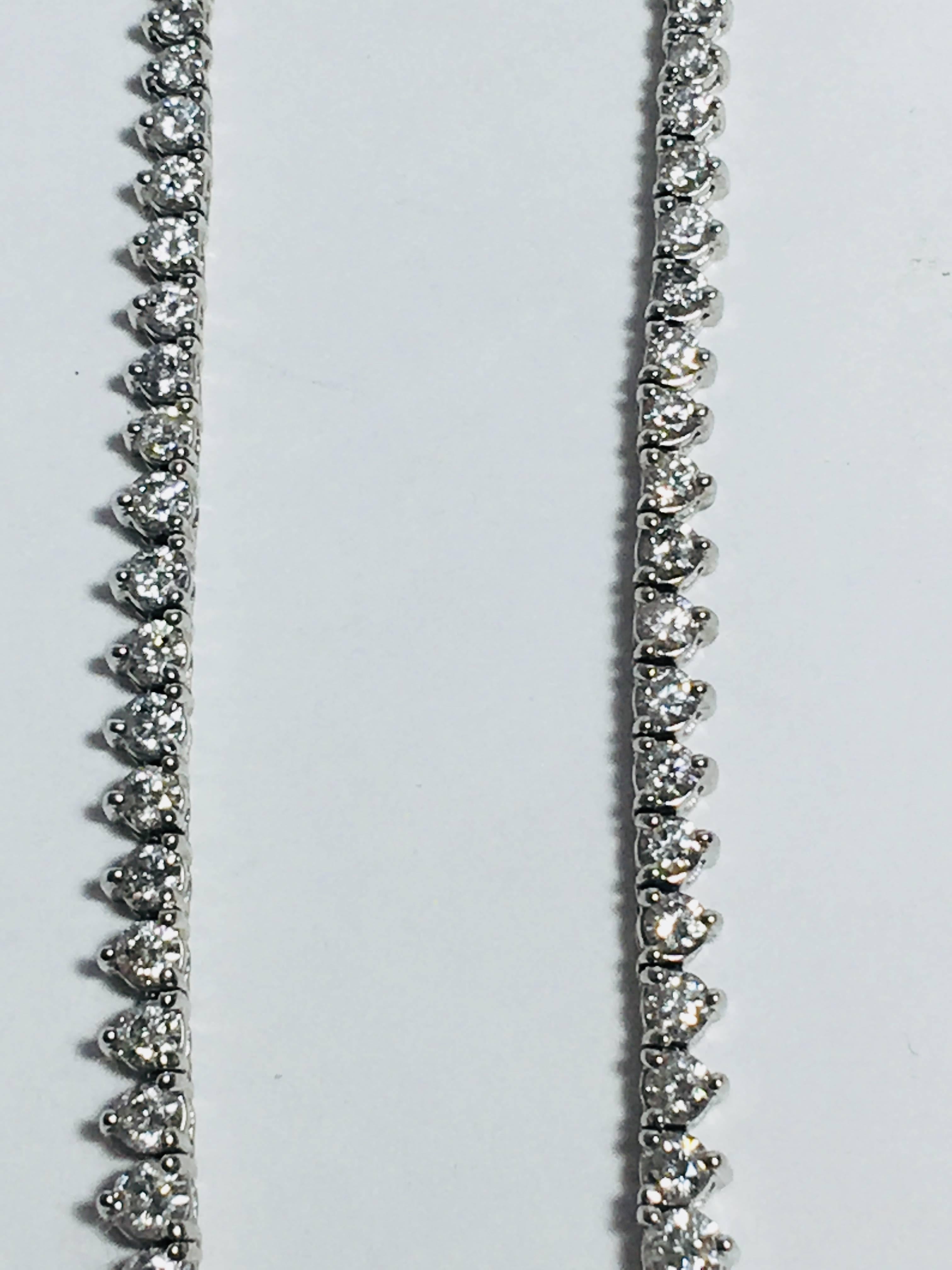 Women's or Men's Lady's Riviera Diamond Necklace