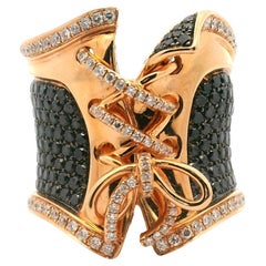 Lady's Rose Gold Bustier Diamond Ring