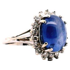 Lady's Sapphire Diamond Halo Ring