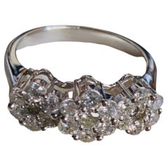 Lady’s Triple Cluster Designs Diamonds Ring