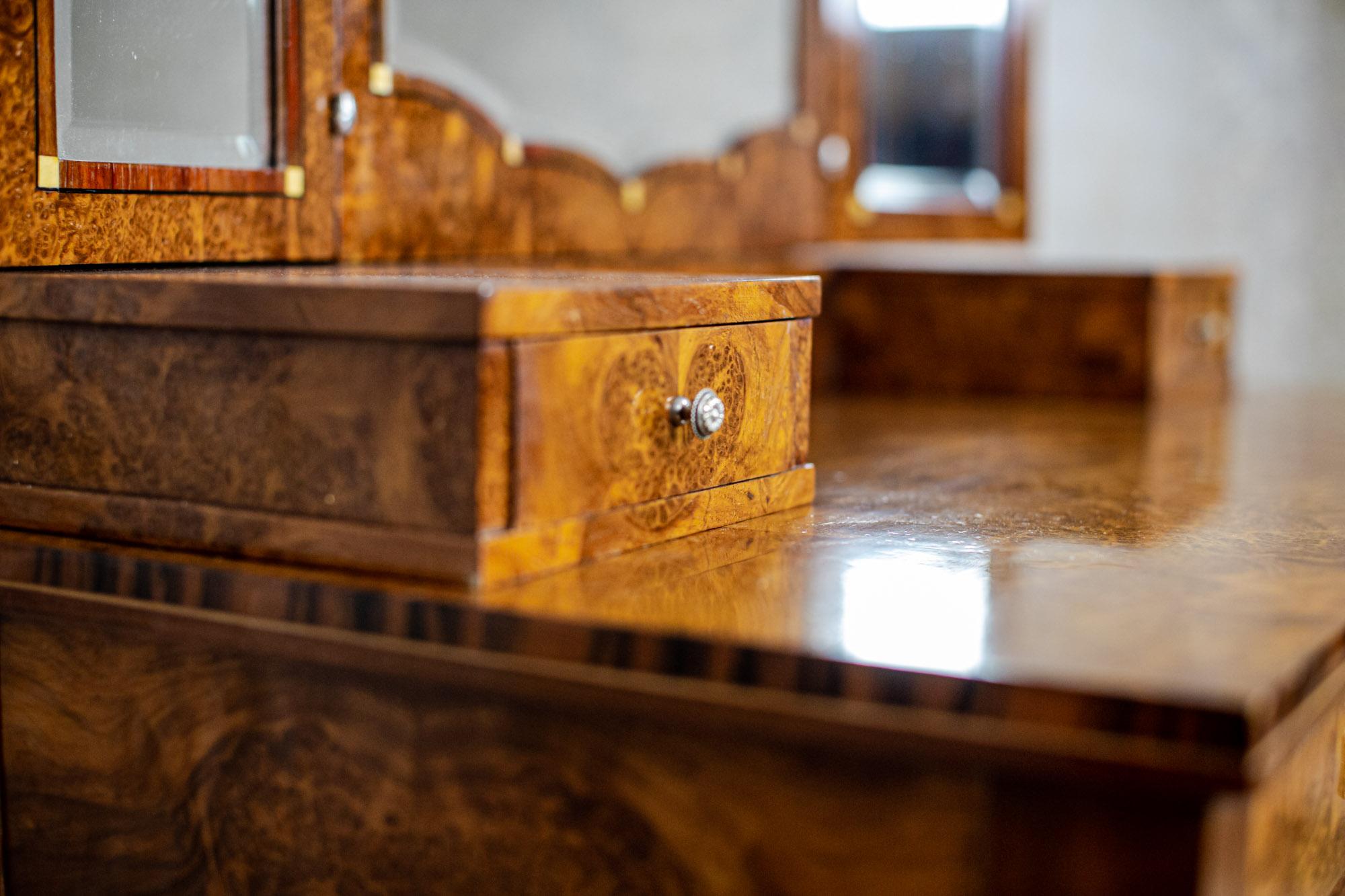 Walnut Lady's Vanity Table From the Early 20th Century