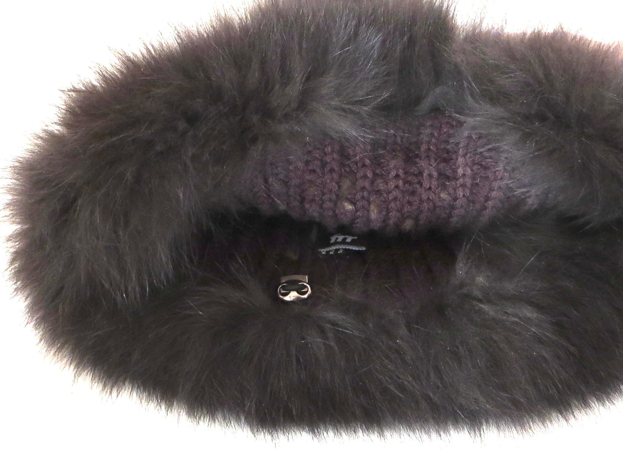 Fourrure Chapeau d'hiver pour dames ; vison avec garniture en renard, fabriqué au Danemark en vente