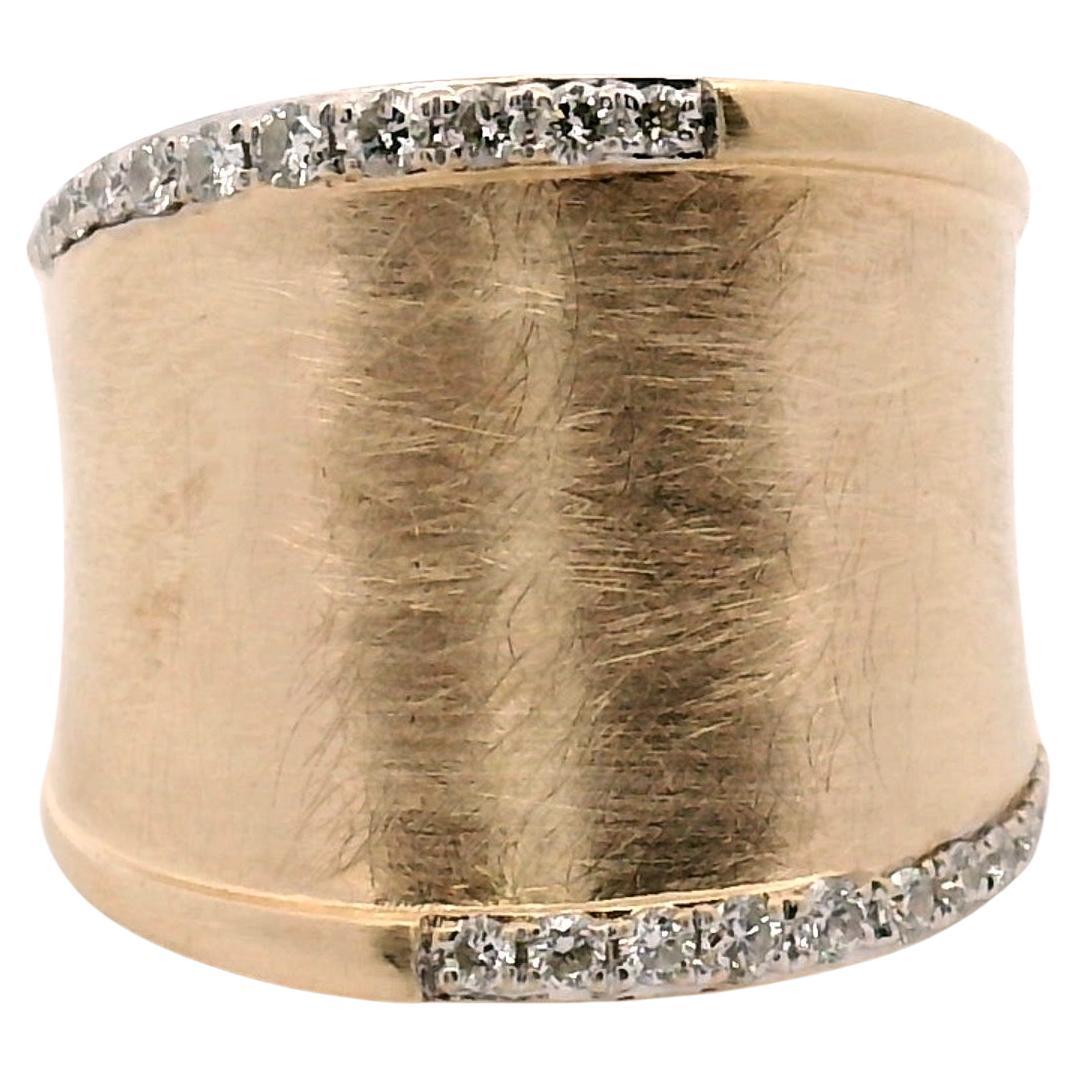 Lady's Yellow Gold Diamond Band For Sale