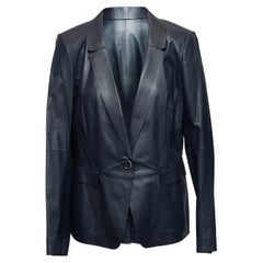 Marineblauer Blazer aus Leder von Lafayette 148