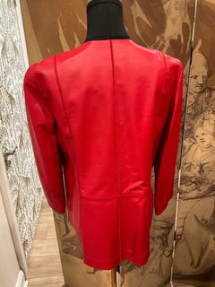 Lafayette 148 Red Leather Jacket