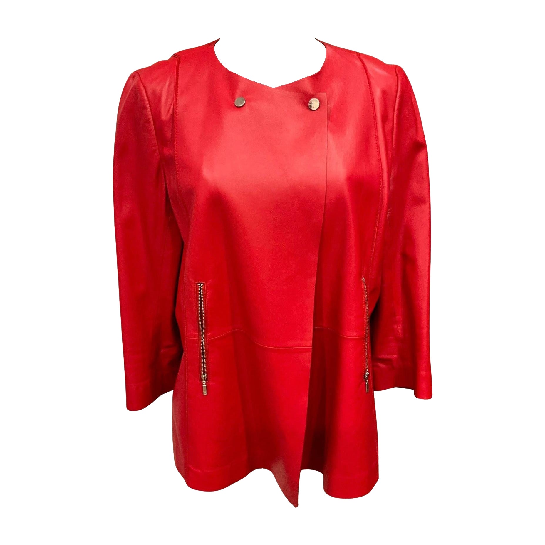 Lafayette 148 Rote Lederjacke im Angebot