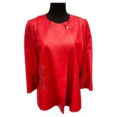 Lafayette 148 Red Leather Jacket