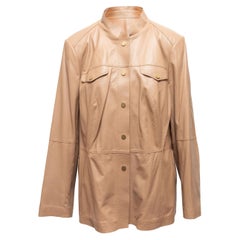 Lafayette 148 Hellbraune Lederjacke