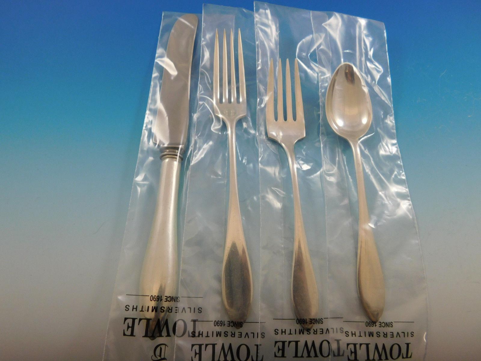Lafayette by Towle Sterling Silver Flatware Set for 12 Service 133 Pc New Unused In Excellent Condition In Big Bend, WI