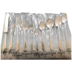 Antique Lafayette by Towle Sterling Silver Flatware Set for 12 Service 133 Pc New Unused