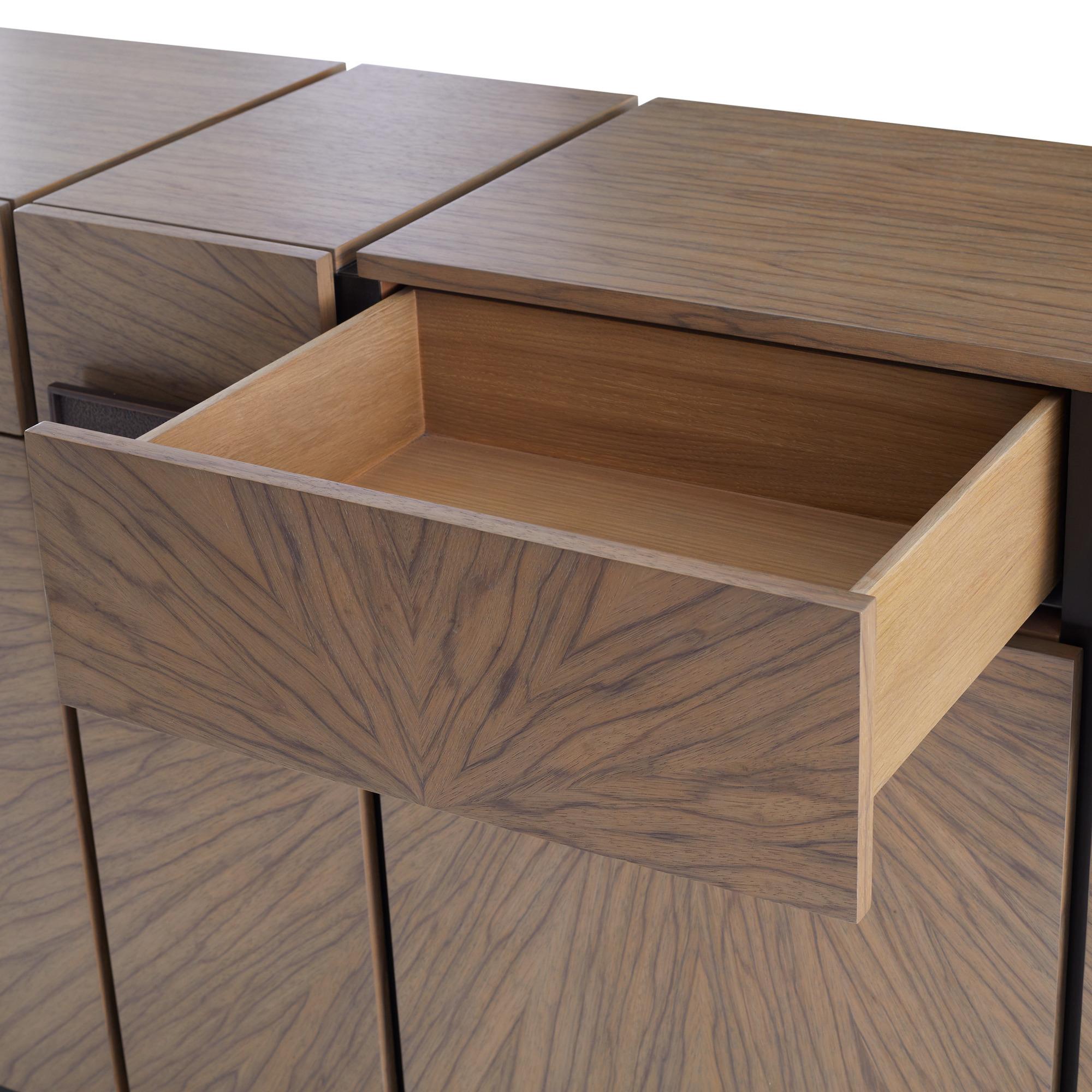 Contemporary Lafayette Credenza FZS12 - Chateau Gray For Sale