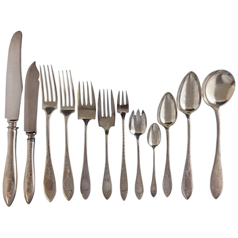 Lafayette Engraved by Towle Sterling Silver Flatware Set Service 110 Pieces  For Sale at 1stDibs | towle sterling silverware set, towle sterling silver  flatware value, what is towle sterling