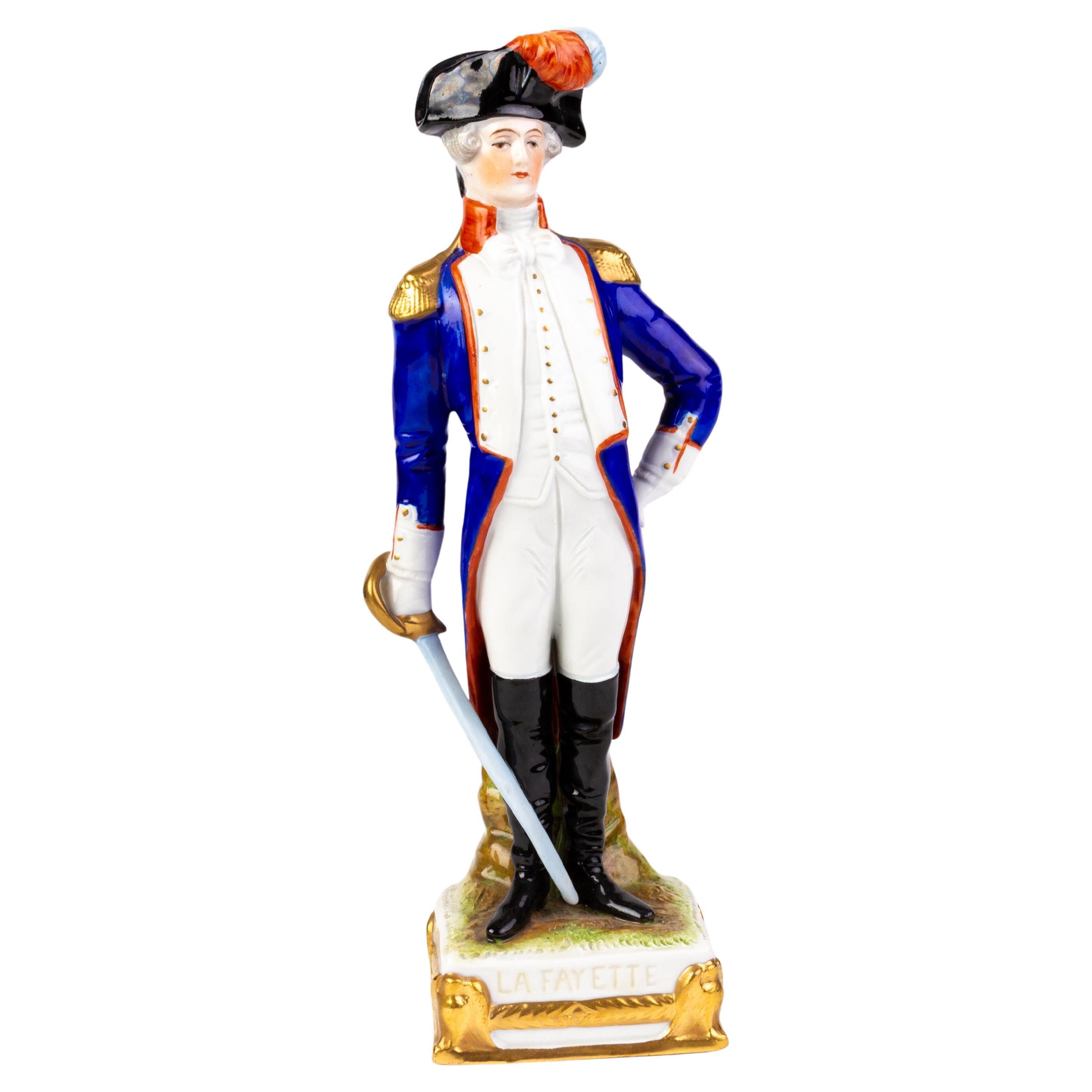 "Lafayette" Sitzendorf Napoleonic Soldier Porcelain Figure For Sale