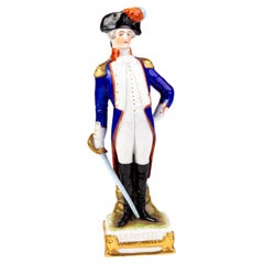 "Lafayette" Sitzendorf Napoleonic Soldier Porcelain Figure