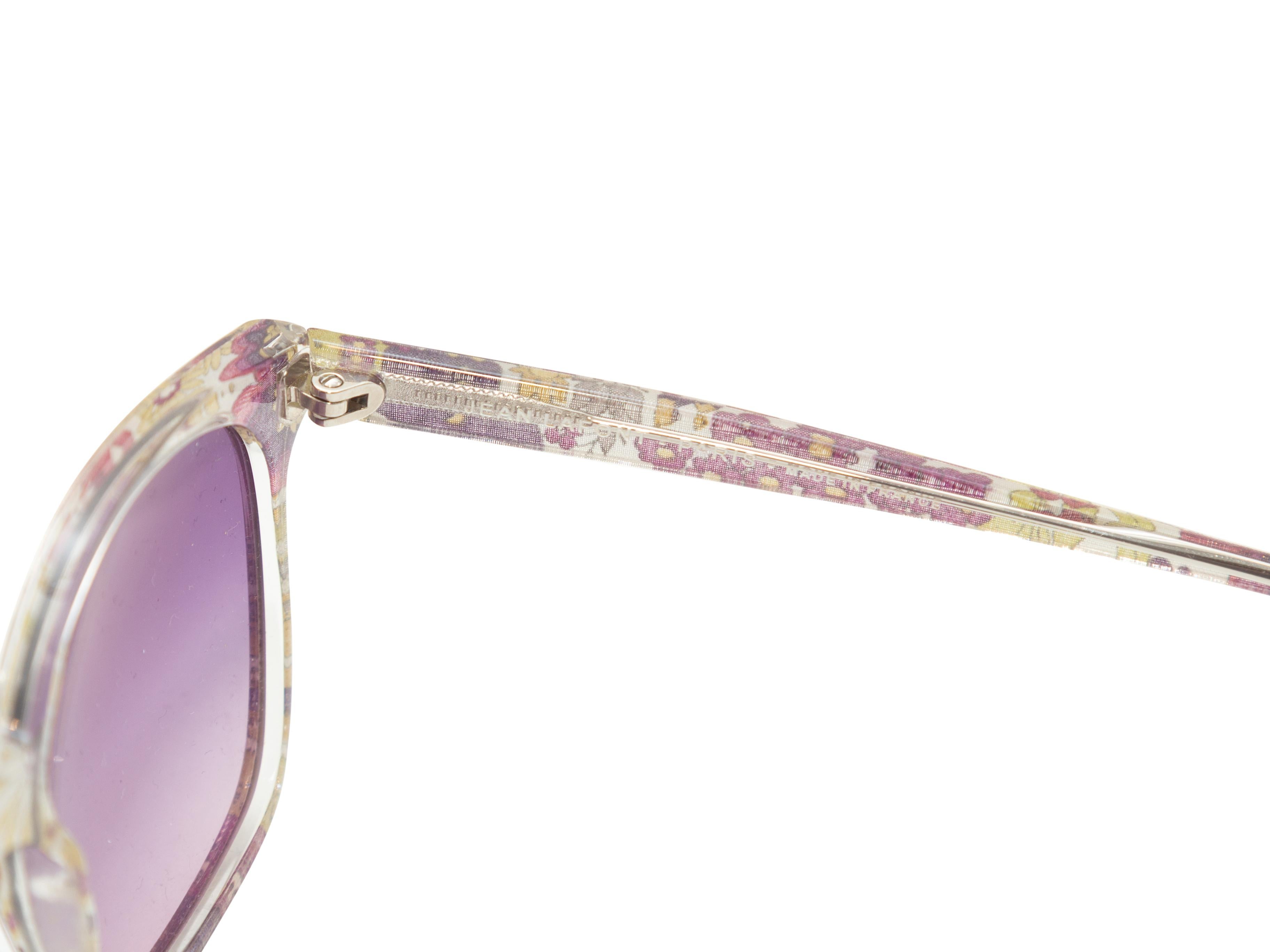 Gray Lafont Purple & Multicolor Floral Print Sunglasses