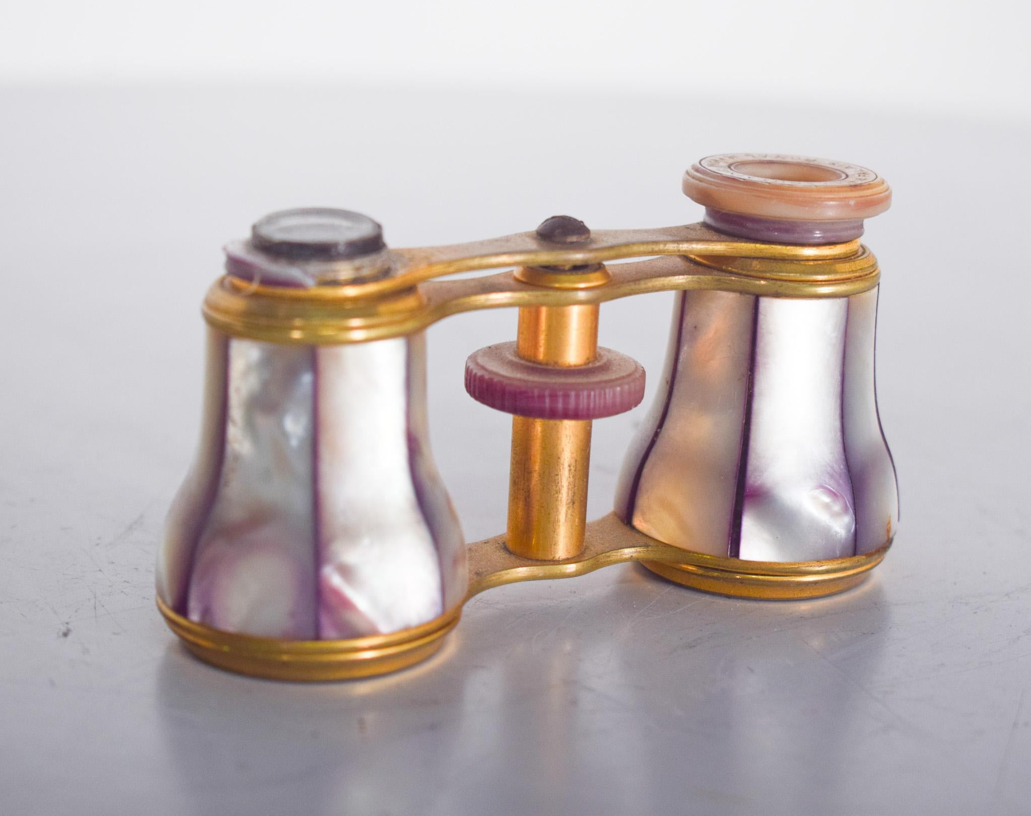 Baroque Lafontaine Theatre Binoculars in Mother-of-Pearl For Sale
