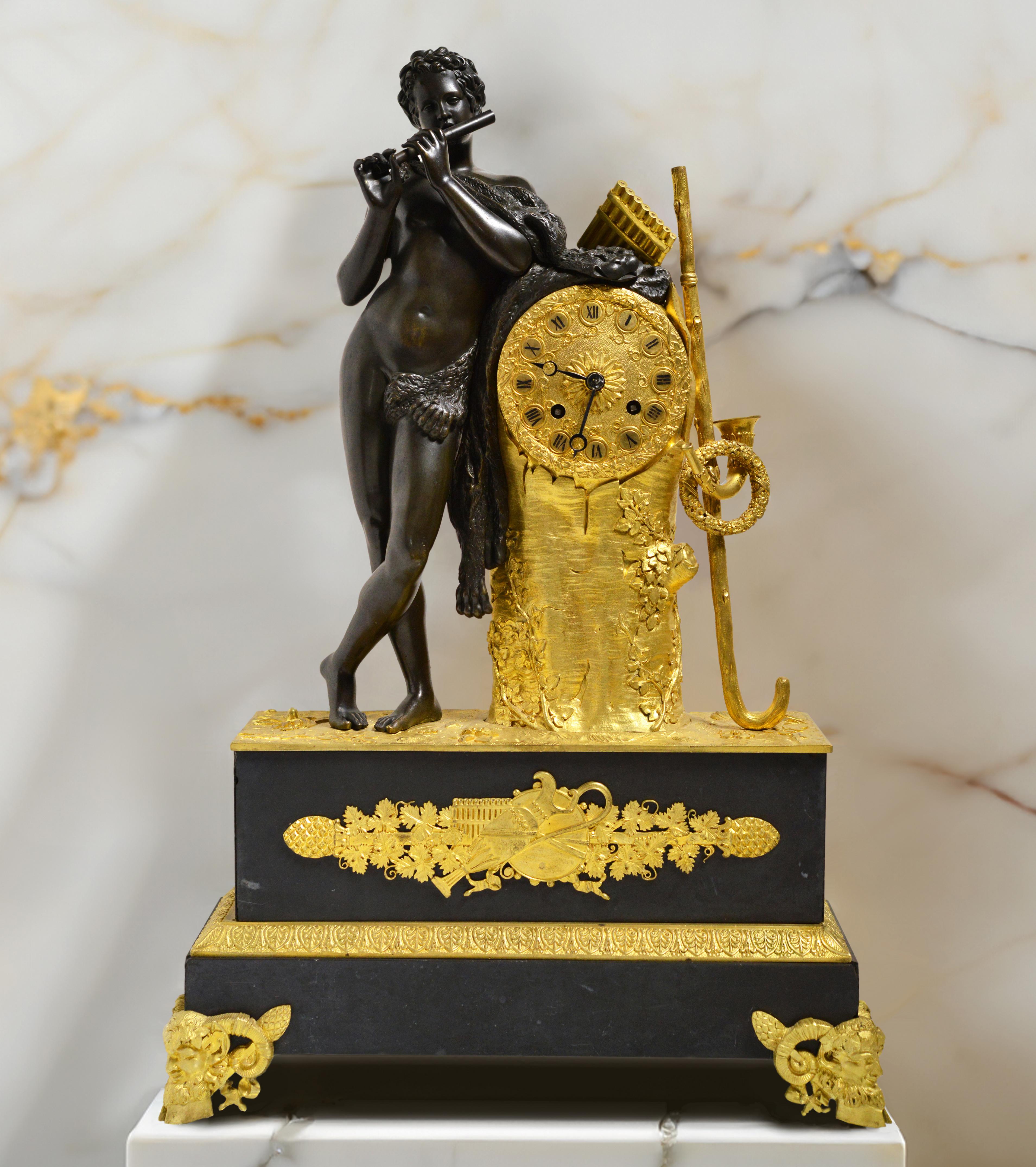 Important Large French clock in the style of Charles X and marked by 