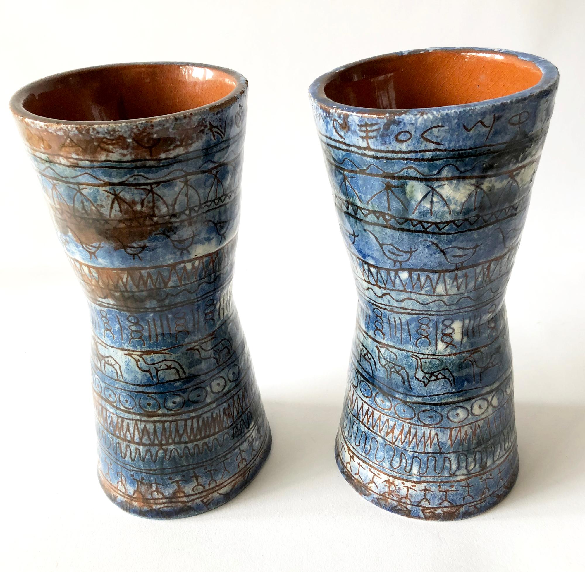 American LaGardo Tackett Architectural Pottery Pair of Planter Vessels