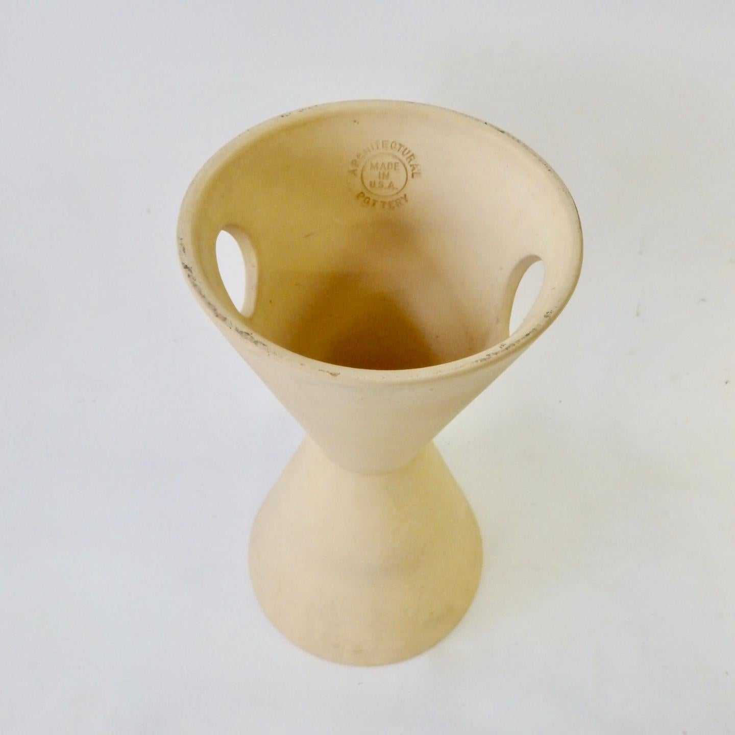 Mid-Century Modern Lagardo Tackett Bisque Finish Double Cone Planter Pot for Architectural Pottery