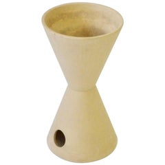 Lagardo Tackett Bisque Finish Double Cone Planter Pot for Architectural Pottery