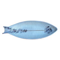 Keramik-Fisch-Glasur-Teller von Ceramic Fish vonardo Tackett, um 1955