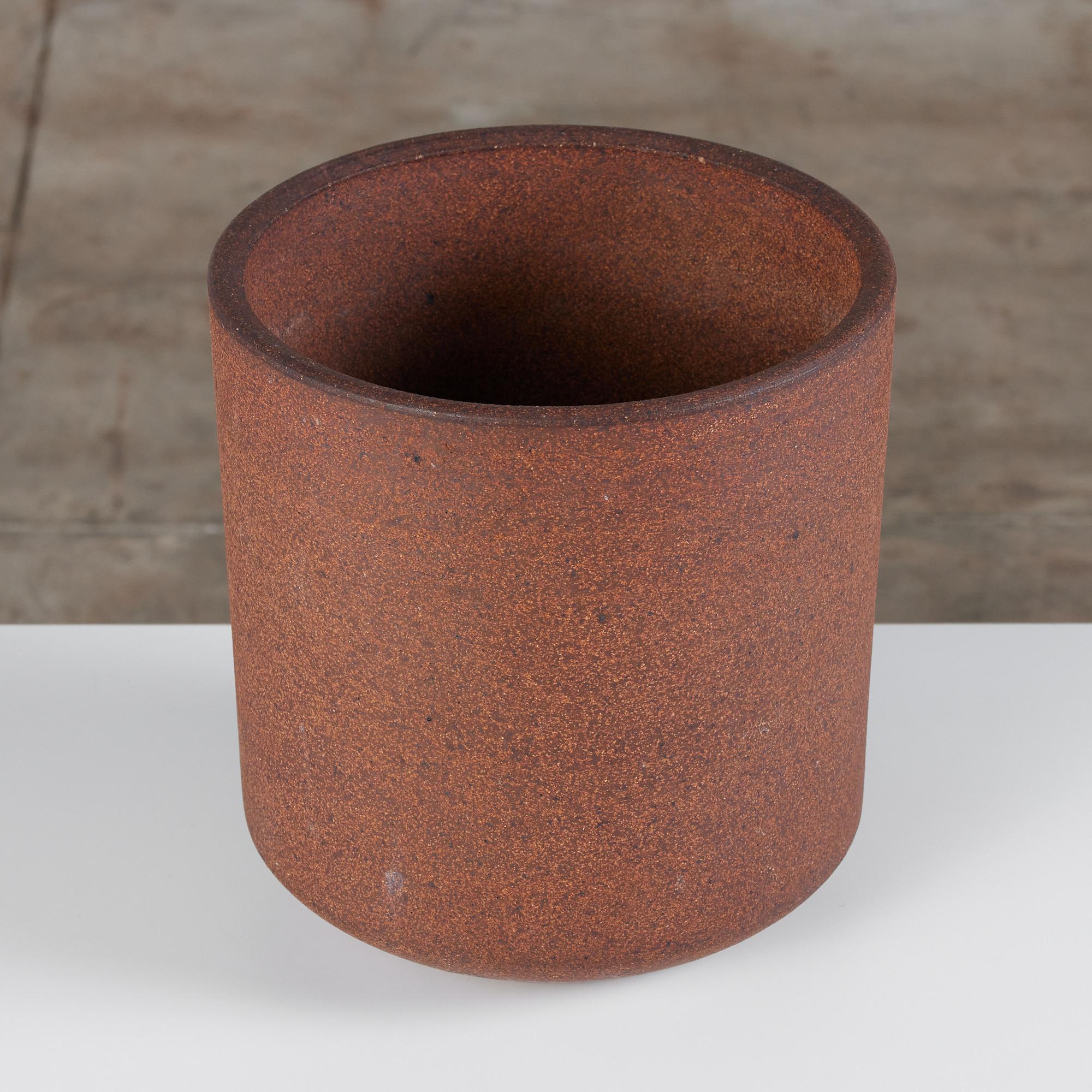 Unglazed Lagardo Tackett Cylindrical Stoneware Planter for Architectural Pottery For Sale