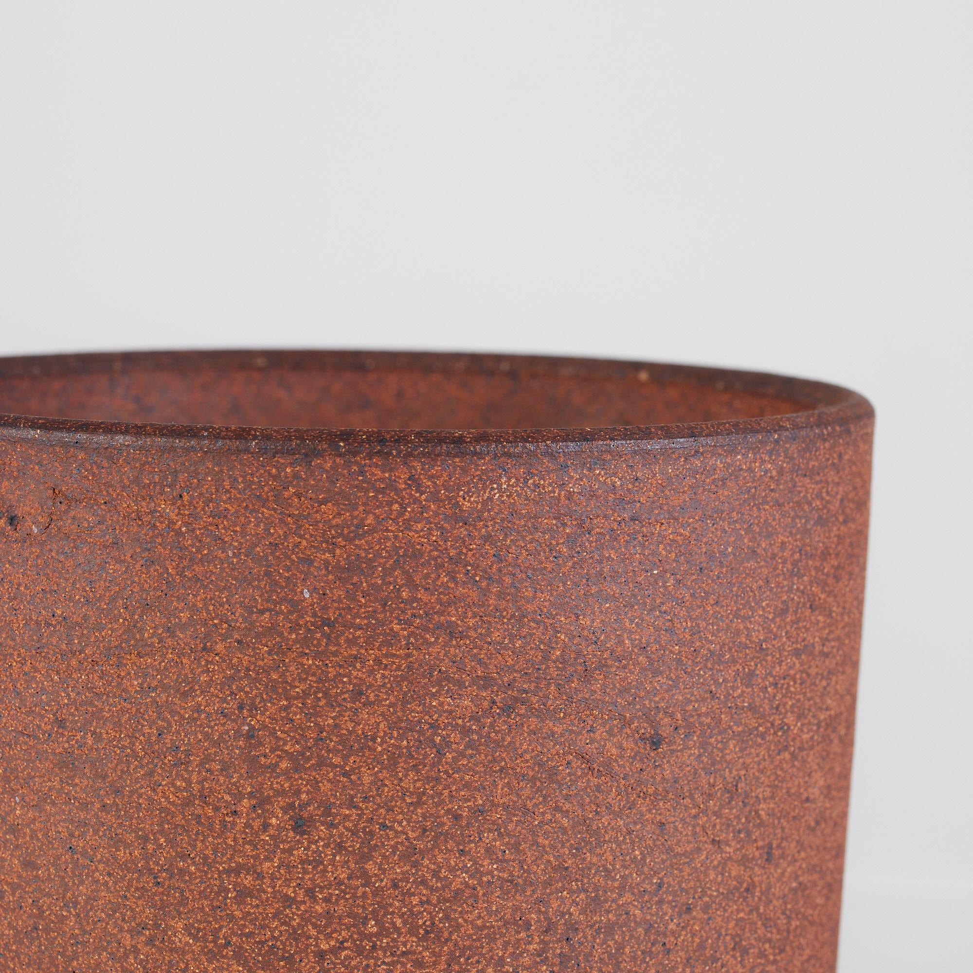 Grès Jardinière cylindrique en grès Lagardo Tackett pour la poterie architecturale en vente