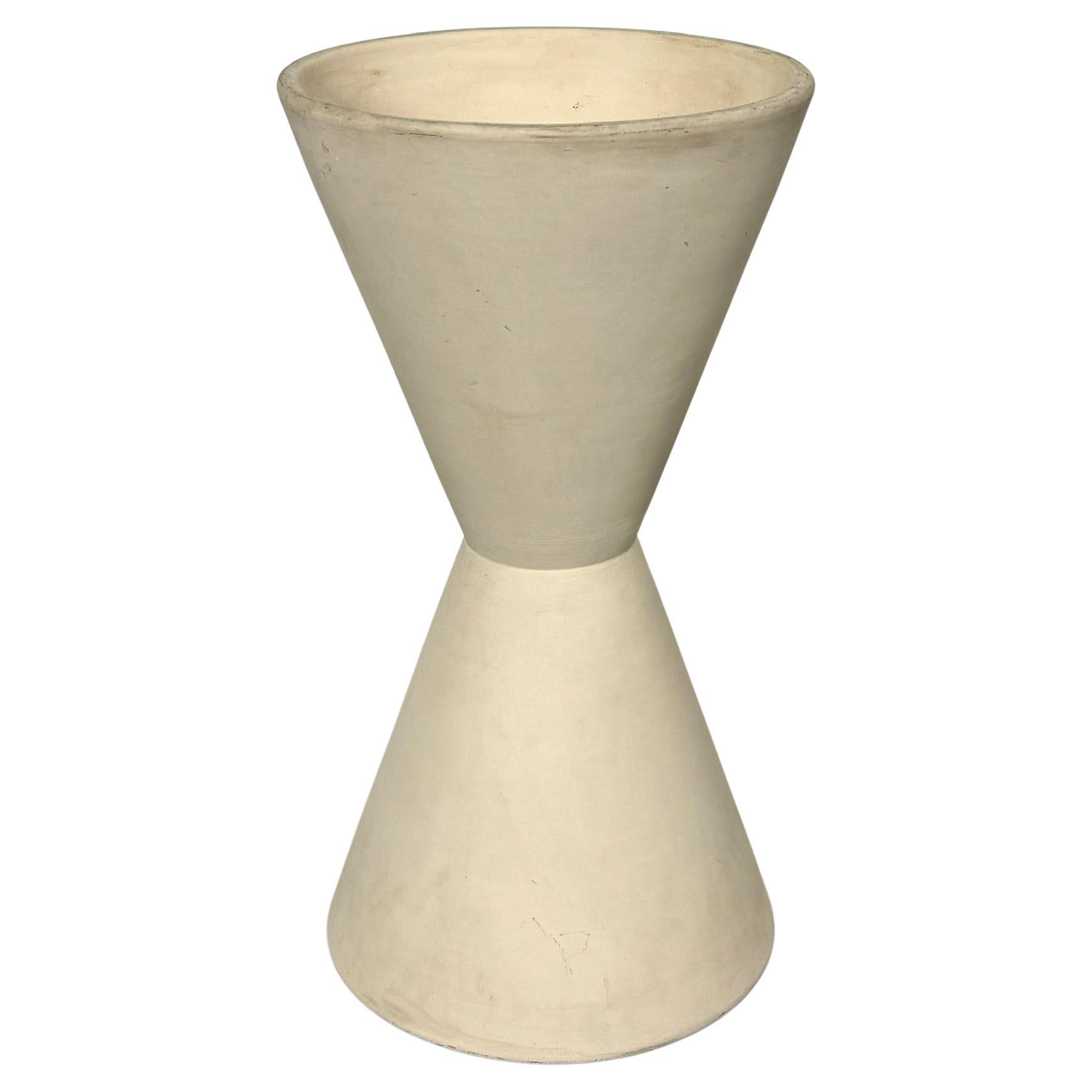 Lagardo Tackett Double Cone Architectural Pottery Planter Bisque Ceramic 1950s For Sale