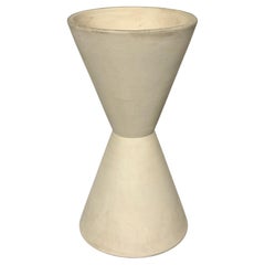 Lagardo Tackett Double Cone Architectural Pottery Planter Bisque Ceramic 1950s