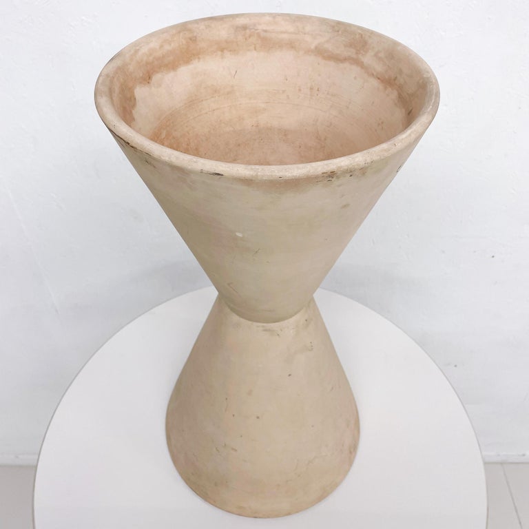 American LaGardo Tackett for Architectural Pottery Double Cone Planter Bisque 1960s Calif For Sale