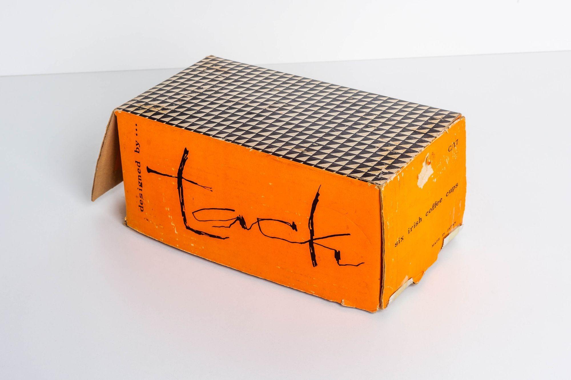 Lagardo Tackett für Schmid - Orangefarbene Mokkatasse und Untertasse im Set (Japanisch) im Angebot