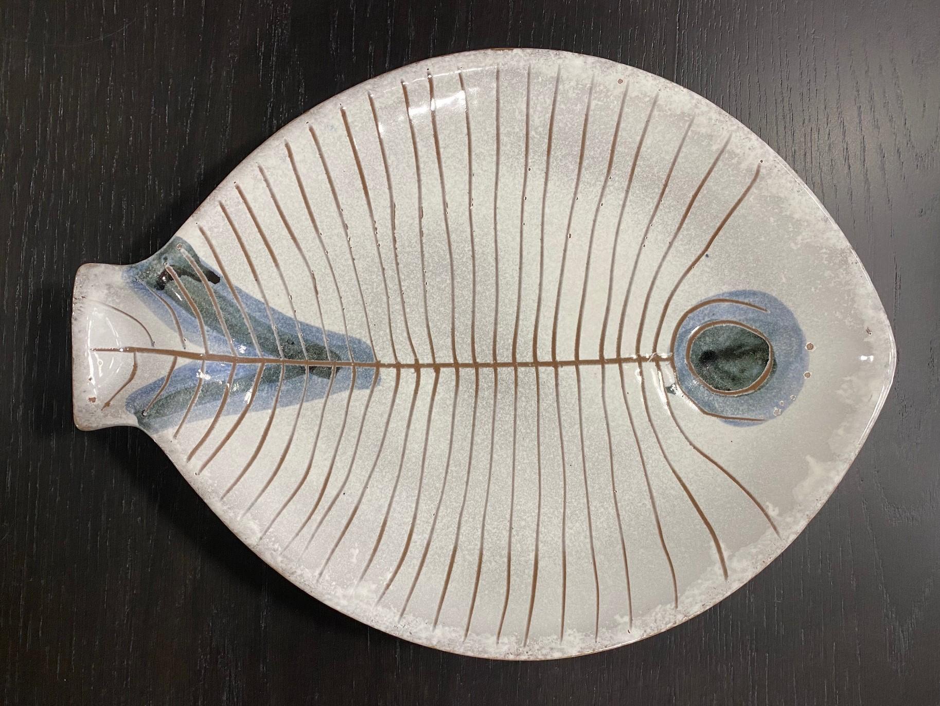 Lagardo Tackett & Kenji Fujita California Mid-Century Modern Ceramic Fish Plate 4