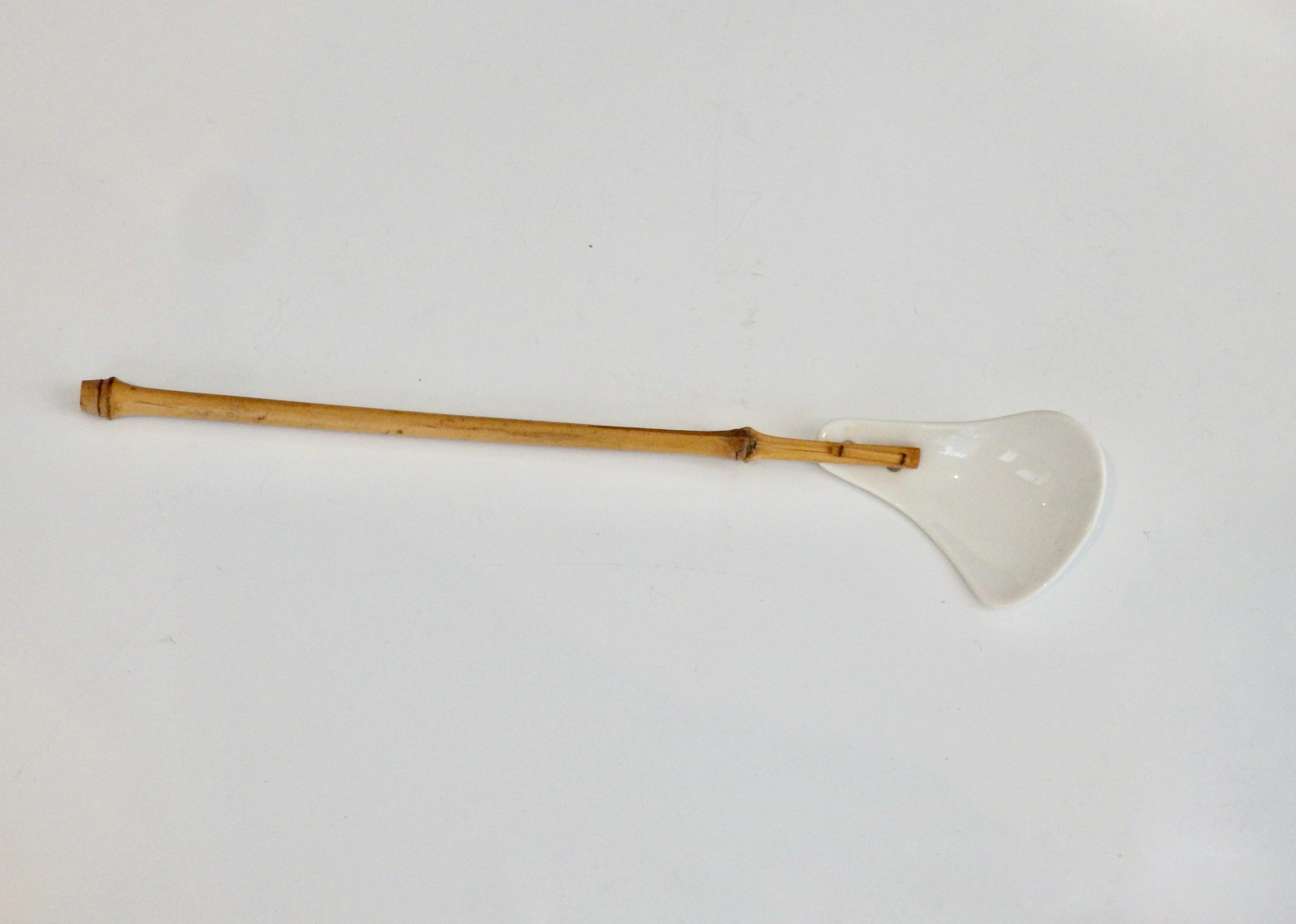 20th Century Lagardo Tackett Kenji Fujita Sugar Bowl with Bamboo Spoon for Freeman Lederman